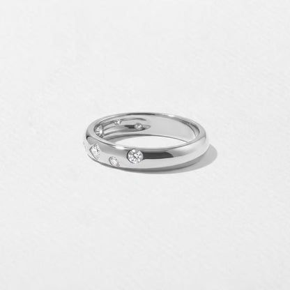 Anais- Round, Pear & Princess Flush Lab Grown Diamond Wedding Band