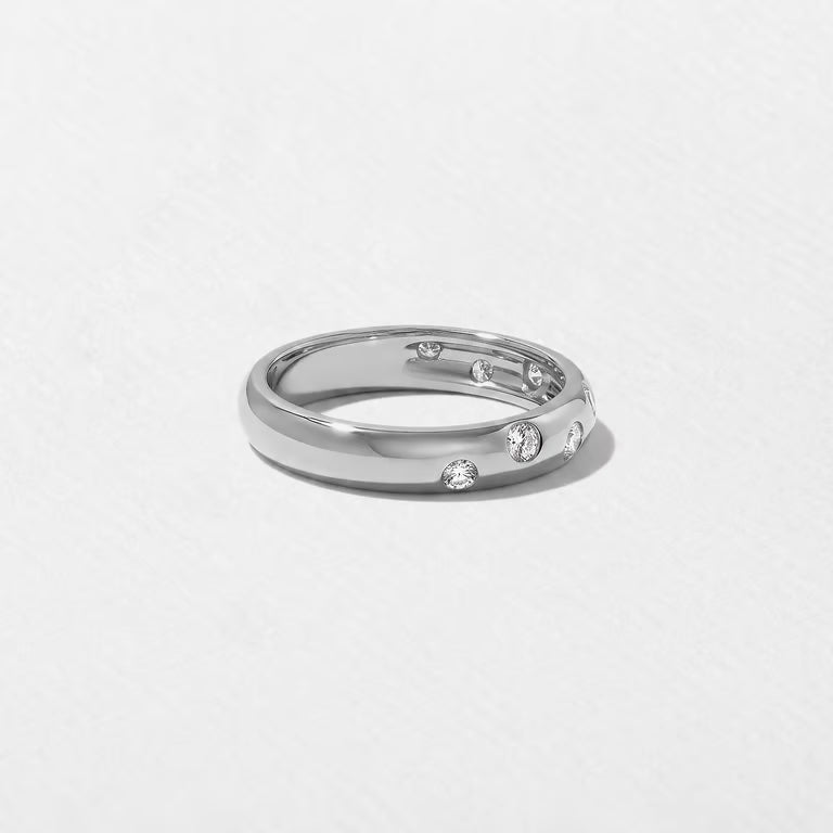 Anais- Round, Pear & Princess Flush Lab Grown Diamond Wedding Band