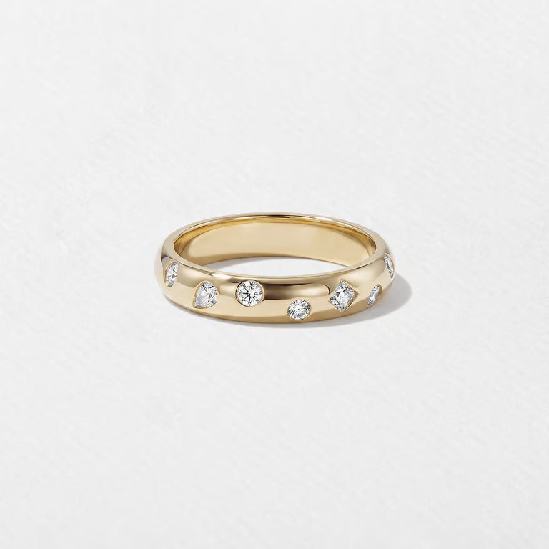 Anais- Round, Pear & Princess Flush Lab Grown Diamond Wedding Band