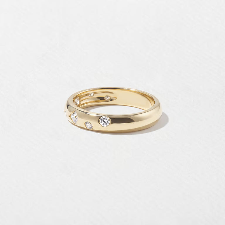 Anais- Round, Pear & Princess Flush Lab Grown Diamond Wedding Band