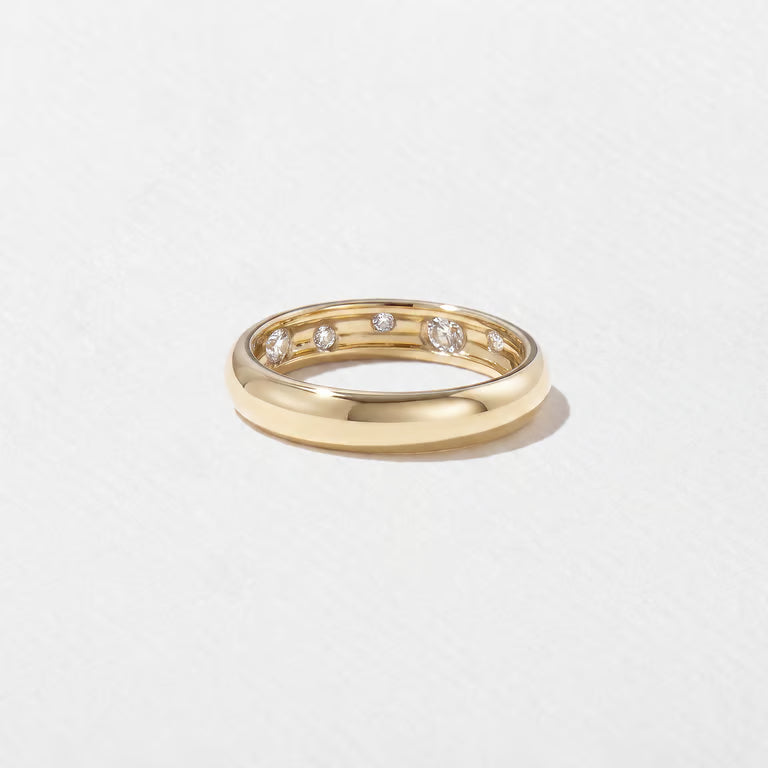 Anais- Round, Pear & Princess Flush Lab Grown Diamond Wedding Band