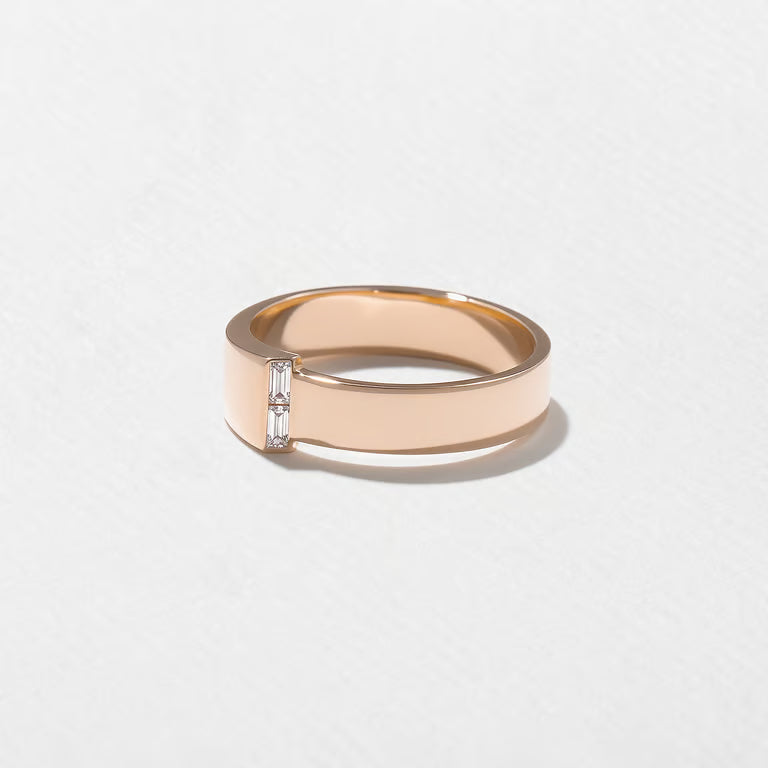 Aspen- Baguette Tapers Lab Grown Diamond Men's Wedding Band