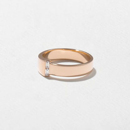 Aspen- Baguette Tapers Lab Grown Diamond Men's Wedding Band