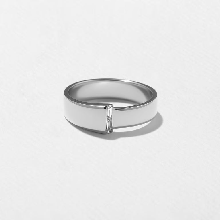 Aspen- Baguette Tapers Lab Grown Diamond Men's Wedding Band