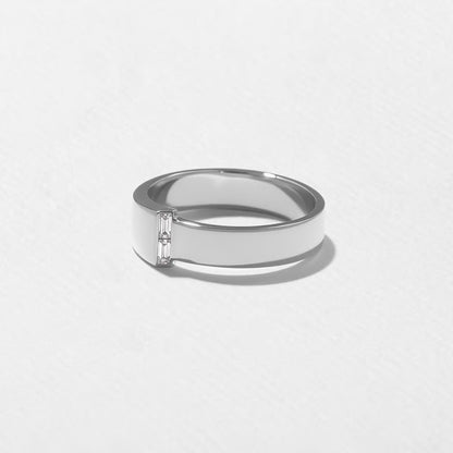 Aspen- Baguette Tapers Lab Grown Diamond Men's Wedding Band