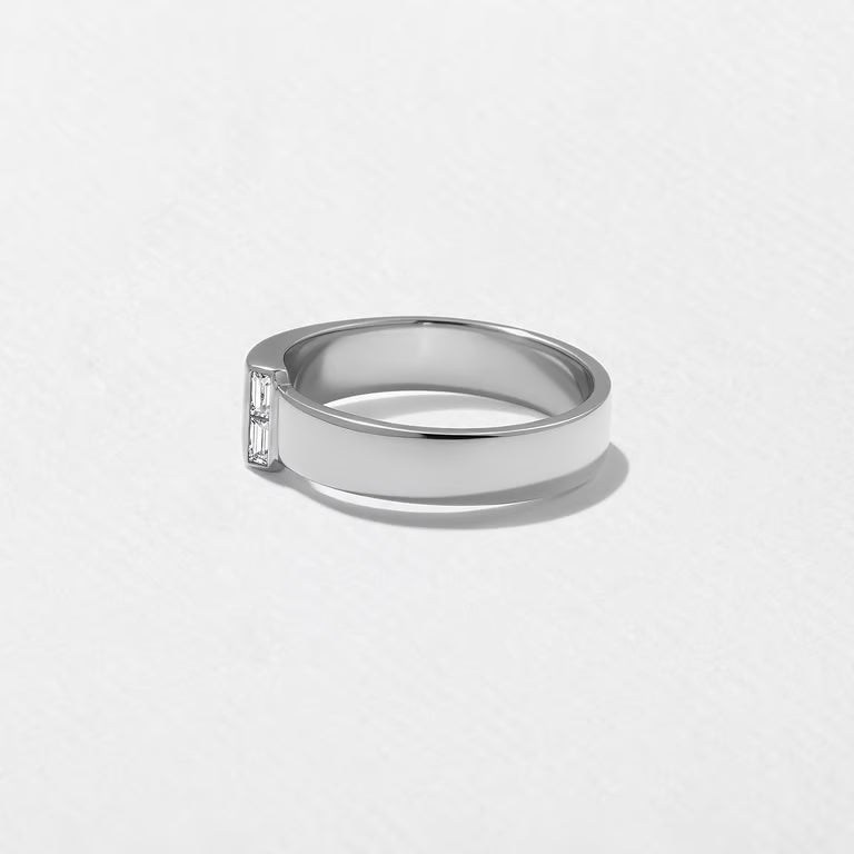 Aspen- Baguette Tapers Lab Grown Diamond Men's Wedding Band