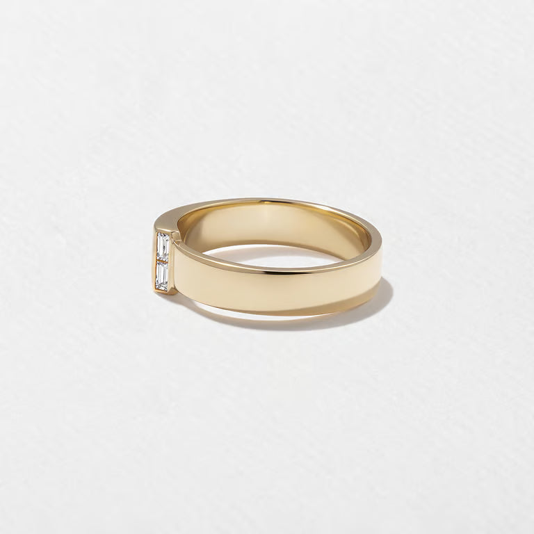 Aspen- Baguette Tapers Lab Grown Diamond Men's Wedding Band