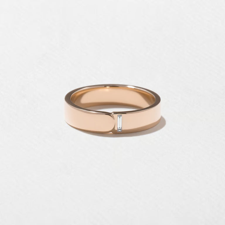 Azure- Baguette Statement Lab Grown Diamond Men's Wedding Band