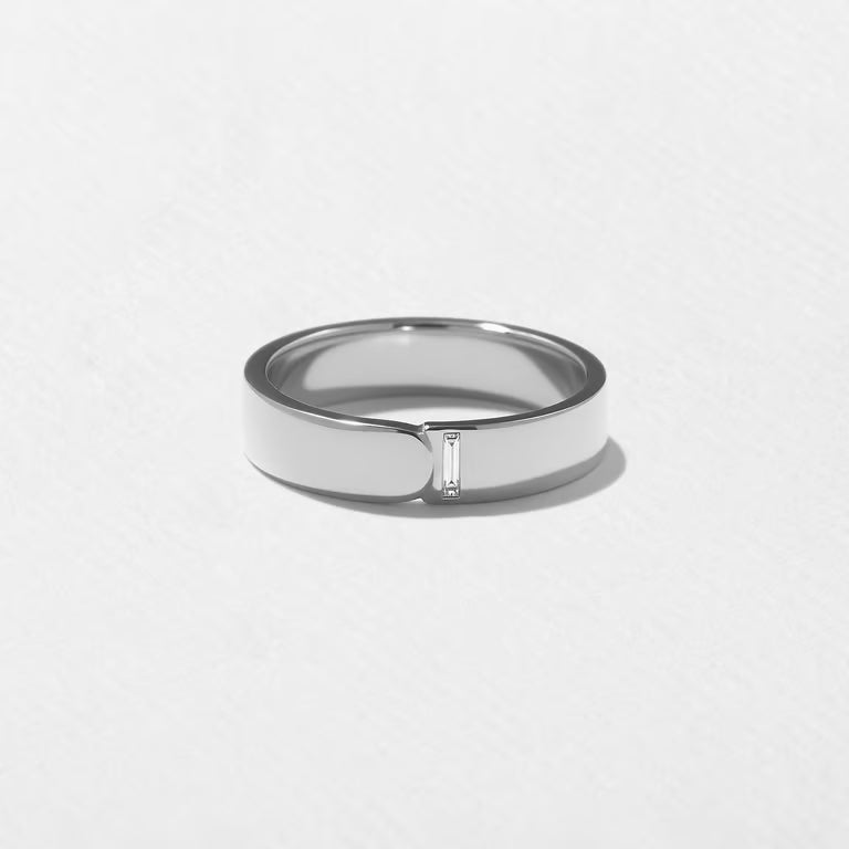 Azure- Baguette Statement Lab Grown Diamond Men's Wedding Band