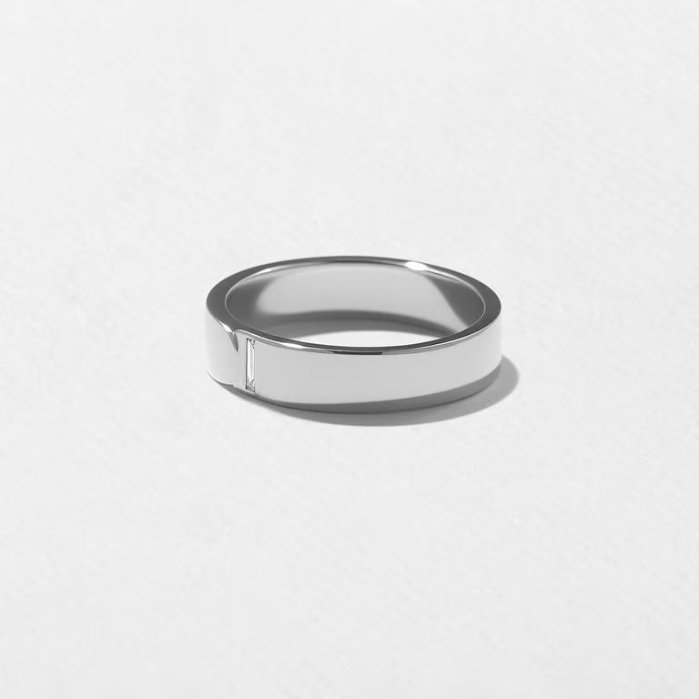 Azure- Baguette Statement Lab Grown Diamond Men's Wedding Band