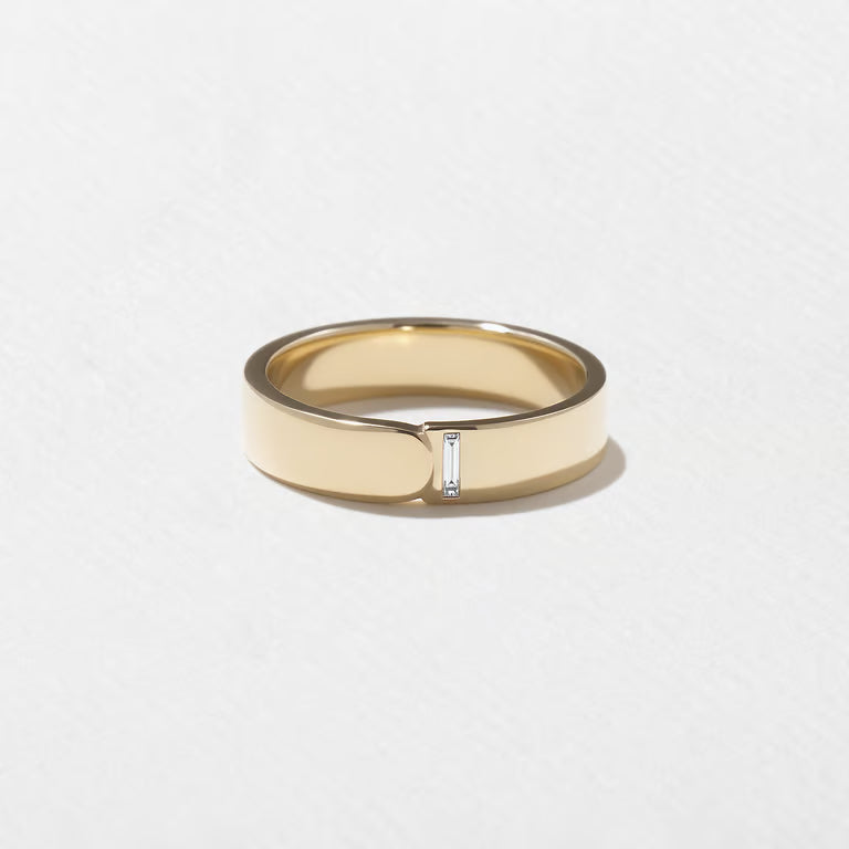 Azure- Baguette Statement Lab Grown Diamond Men's Wedding Band