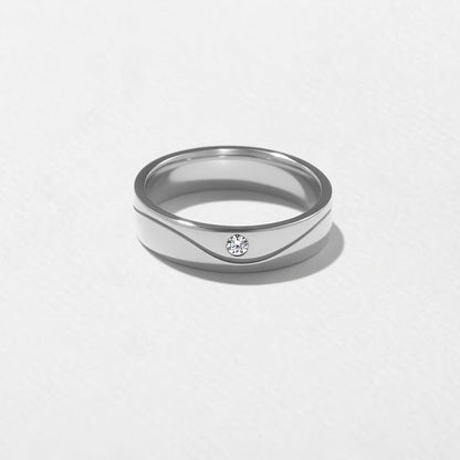 Blythe- Wave Men's Wedding Band