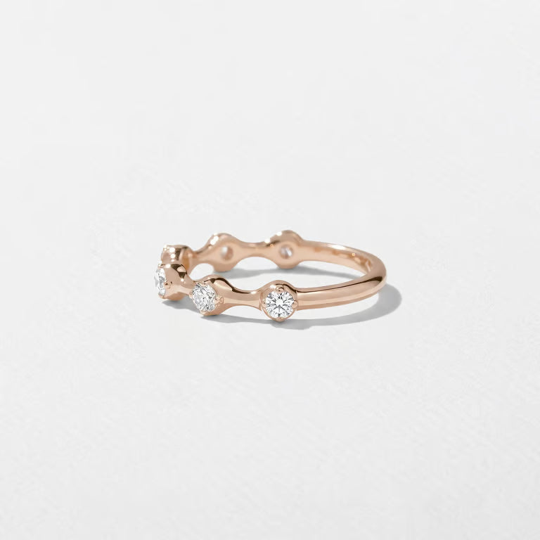 Cassia- Round Six Stones Lab Grown Diamond Wedding Band