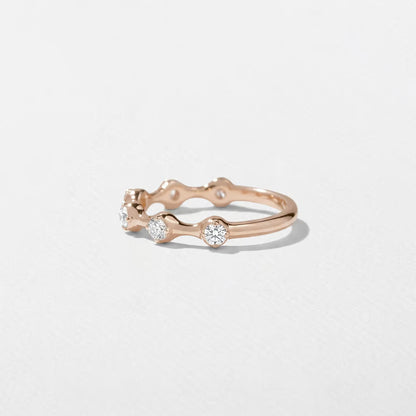 Cassia- Round Six Stones Lab Grown Diamond Wedding Band
