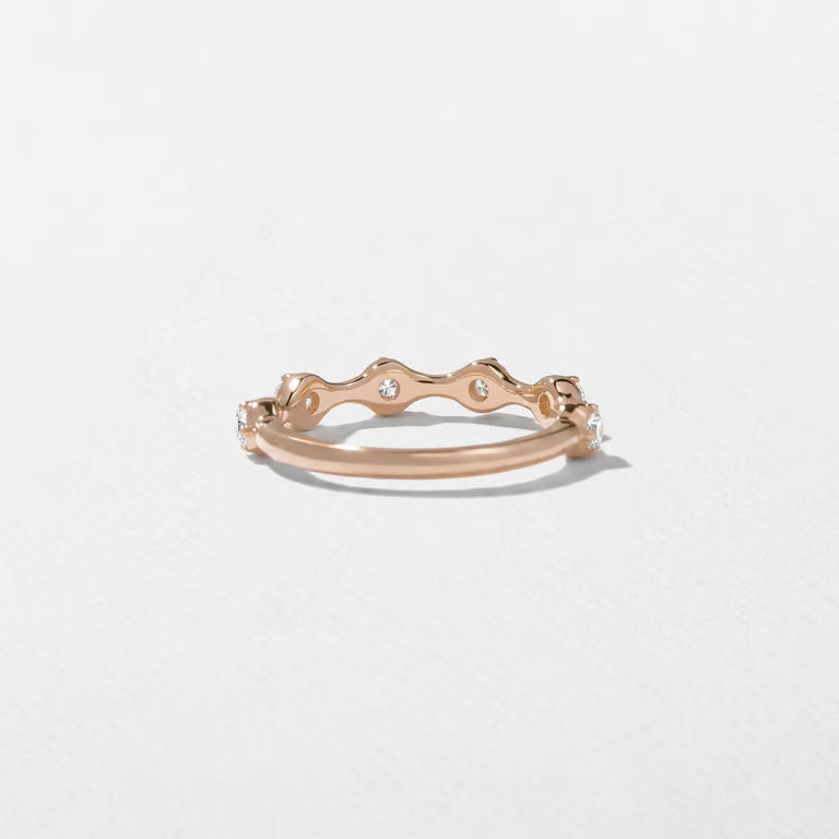 Cassia- Round Six Stones Lab Grown Diamond Wedding Band