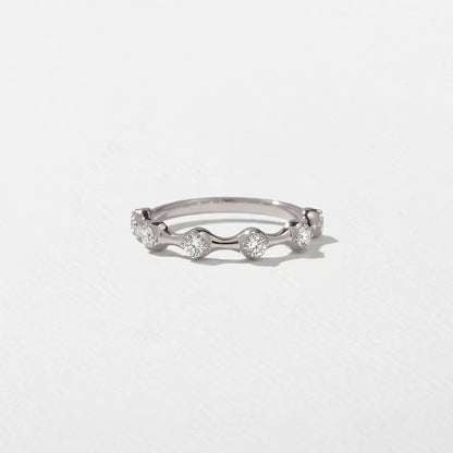 Cassia- Round Six Stones Lab Grown Diamond Wedding Band