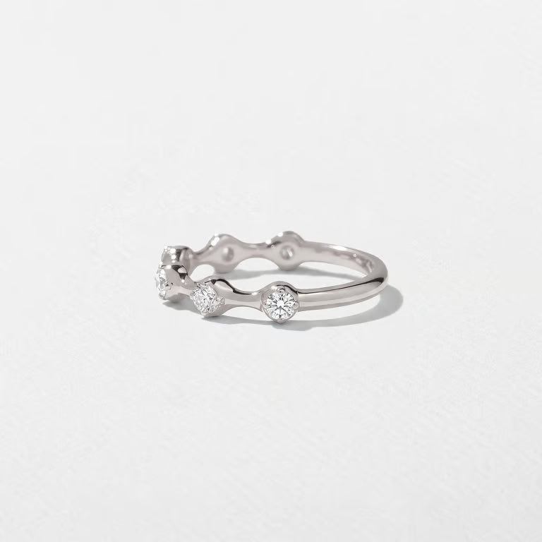 Cassia- Round Six Stones Lab Grown Diamond Wedding Band