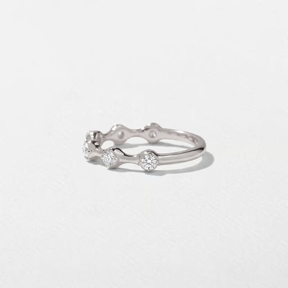 Cassia- Round Six Stones Lab Grown Diamond Wedding Band