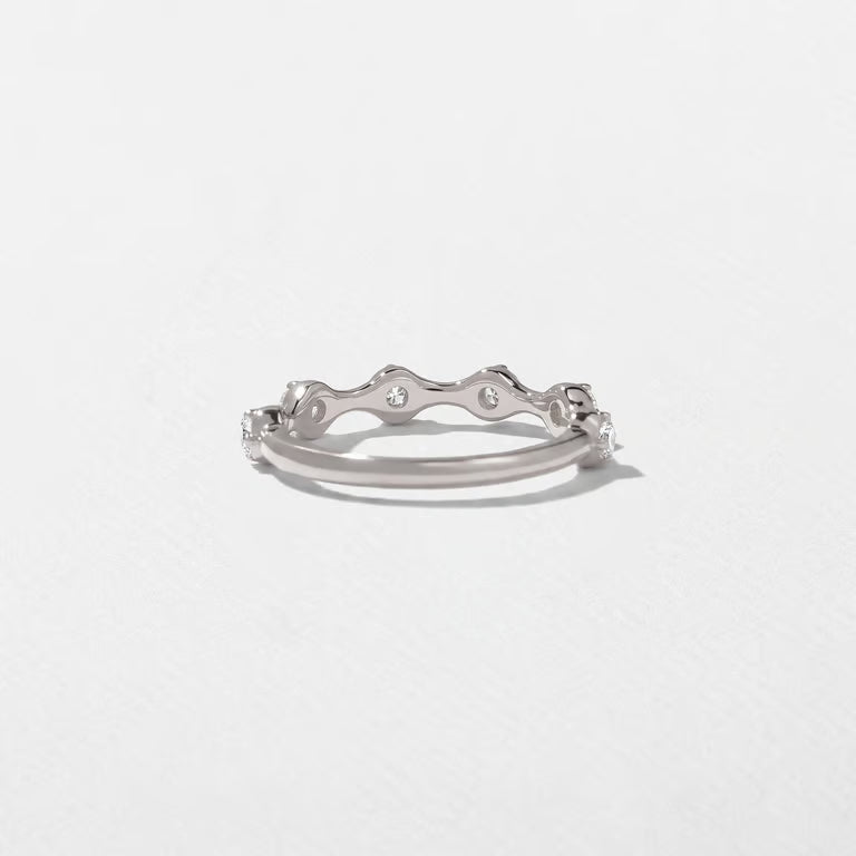 Cassia- Round Six Stones Lab Grown Diamond Wedding Band