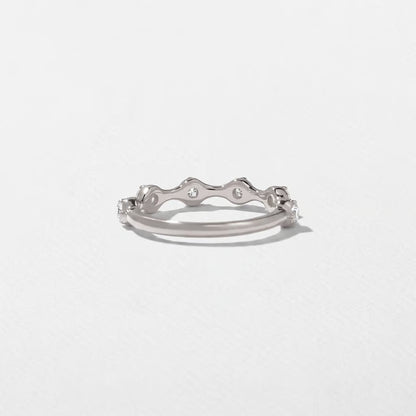 Cassia- Round Six Stones Lab Grown Diamond Wedding Band