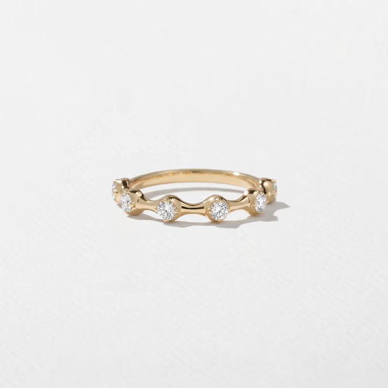 Cassia- Round Six Stones Lab Grown Diamond Wedding Band