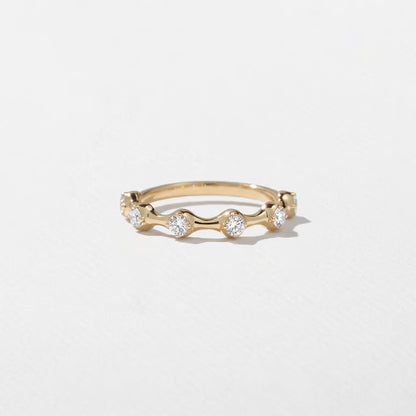 Cassia- Round Six Stones Lab Grown Diamond Wedding Band
