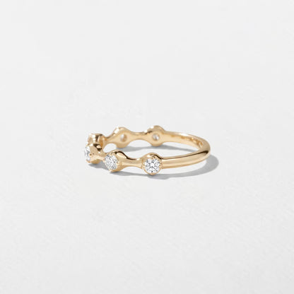 Cassia- Round Six Stones Lab Grown Diamond Wedding Band