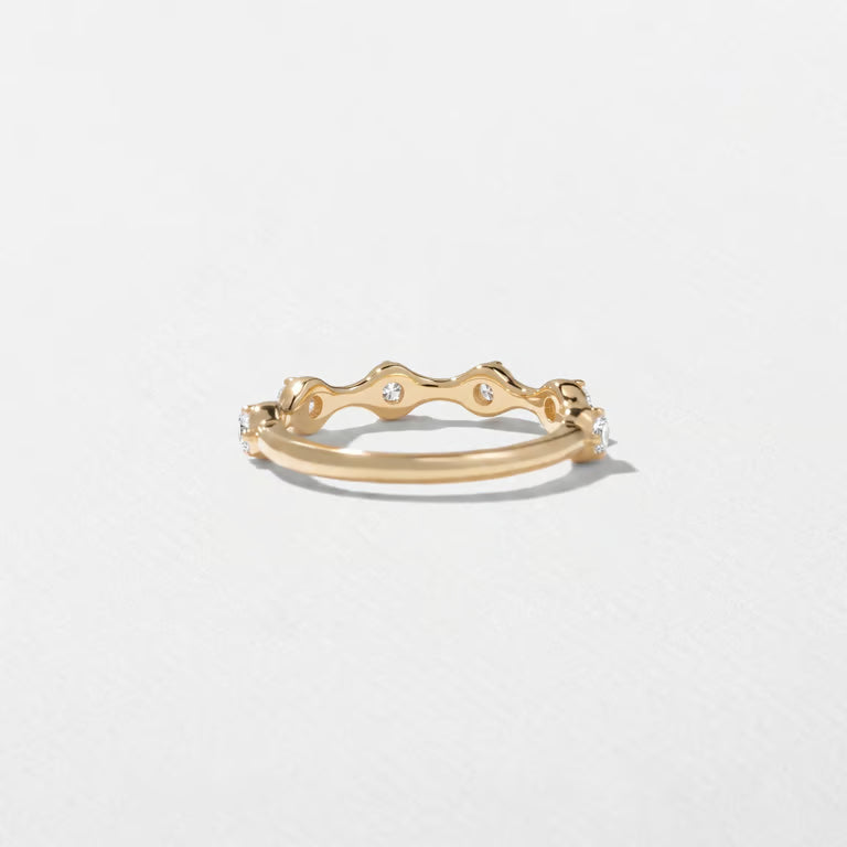 Cassia- Round Six Stones Lab Grown Diamond Wedding Band