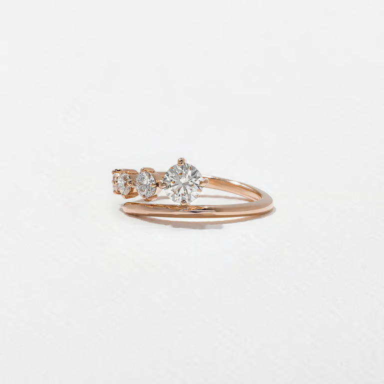Chantal- Round Open Wave Lab Grown Diamond Wedding Band