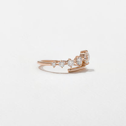 Chantal- Round Open Wave Lab Grown Diamond Wedding Band