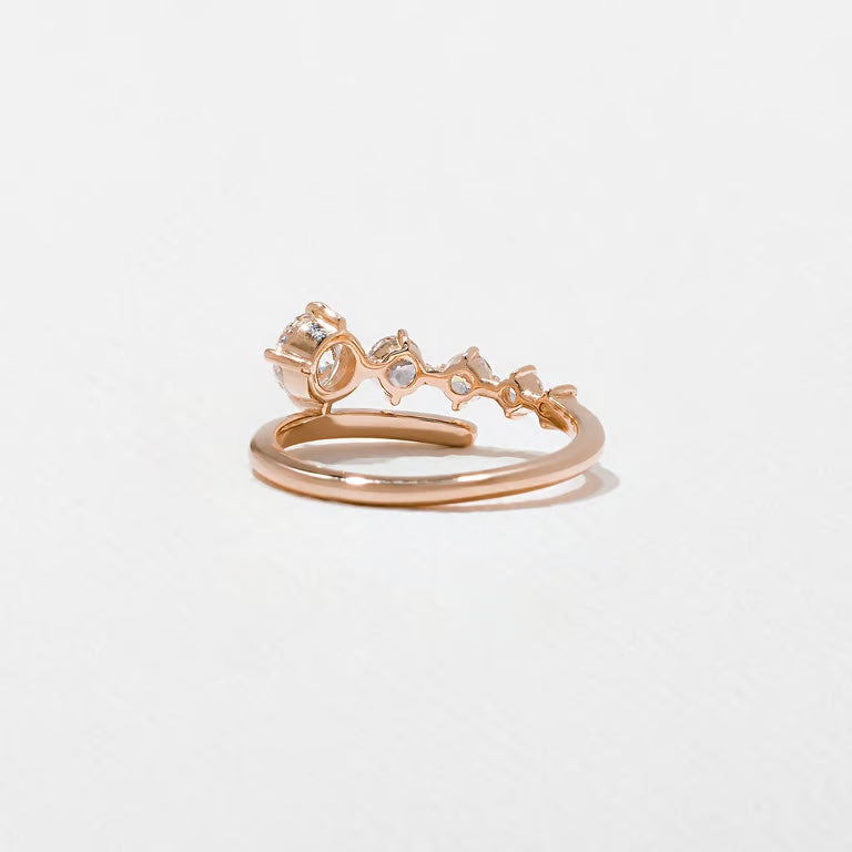 Chantal- Round Open Wave Lab Grown Diamond Wedding Band