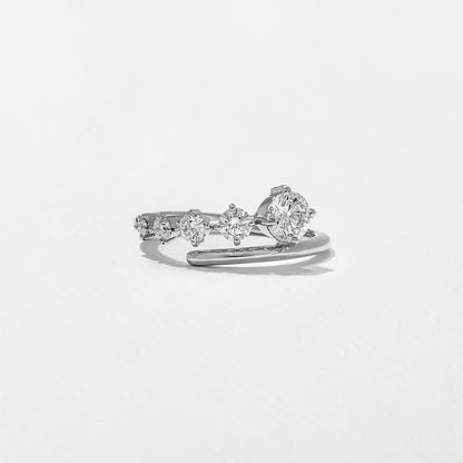 Chantal- Round Open Wave Lab Grown Diamond Wedding Band