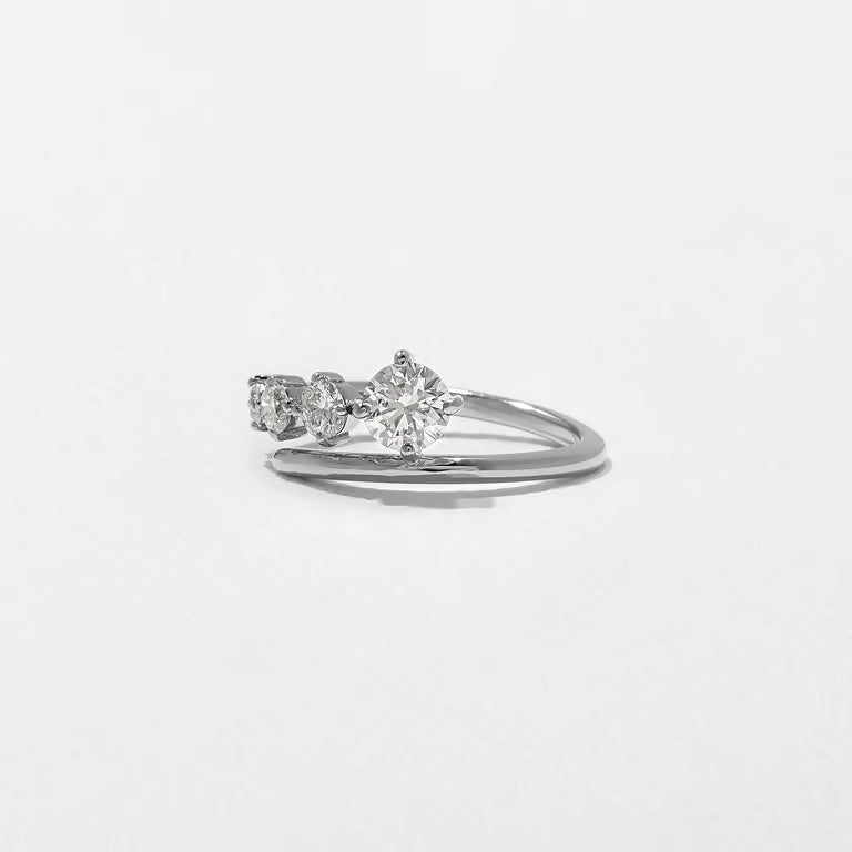 Chantal- Round Open Wave Lab Grown Diamond Wedding Band