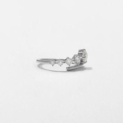 Chantal- Round Open Wave Lab Grown Diamond Wedding Band