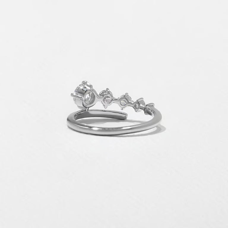 Chantal- Round Open Wave Lab Grown Diamond Wedding Band
