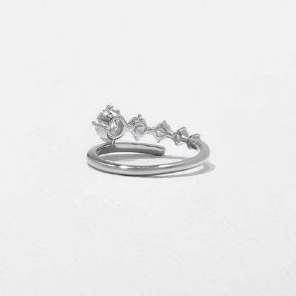 Chantal- Round Open Wave Lab Grown Diamond Wedding Band