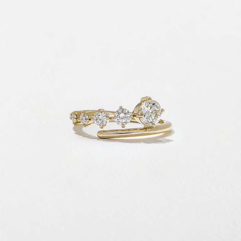 Chantal- Round Open Wave Lab Grown Diamond Wedding Band