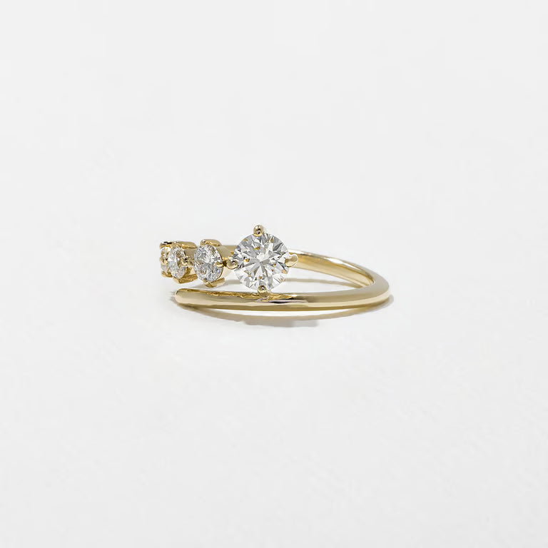 Chantal- Round Open Wave Lab Grown Diamond Wedding Band