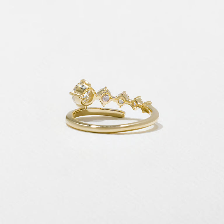Chantal- Round Open Wave Lab Grown Diamond Wedding Band