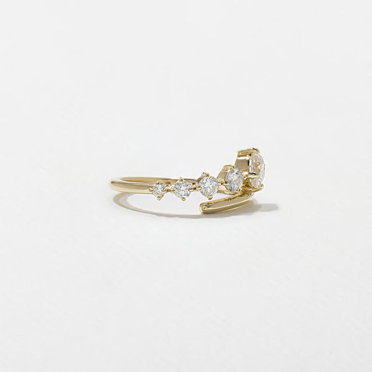 Chantal- Round Open Wave Lab Grown Diamond Wedding Band