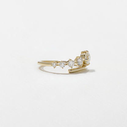 Chantal- Round Open Wave Lab Grown Diamond Wedding Band
