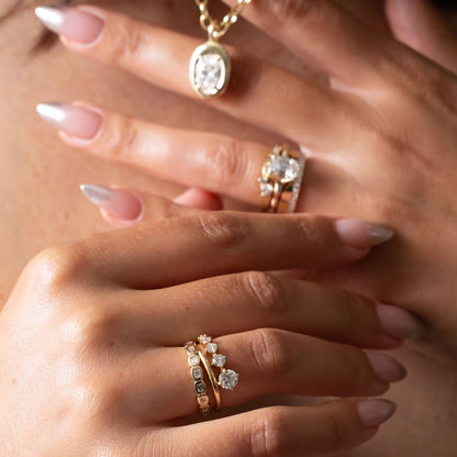 Chantal- Round Open Wave Lab Grown Diamond Wedding Band