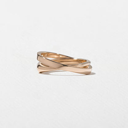 Cyra- Round Criss Cross Lab Grown Diamond Wedding Band