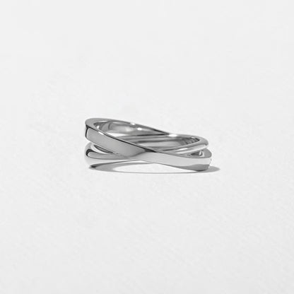 Cyra- Round Criss Cross Lab Grown Diamond Wedding Band
