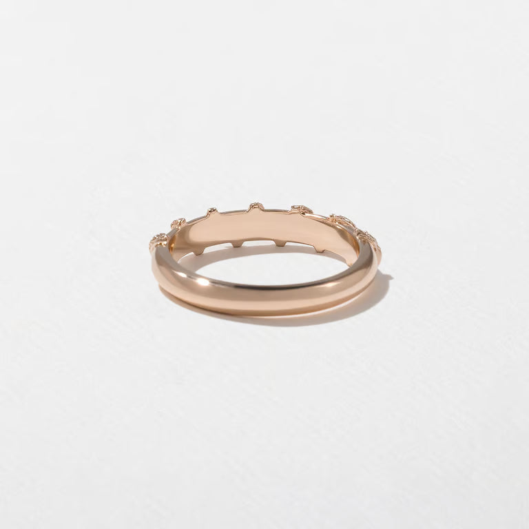 Delta- Round Pavé Diamond Wraps Lab Grown Diamond Wedding Band