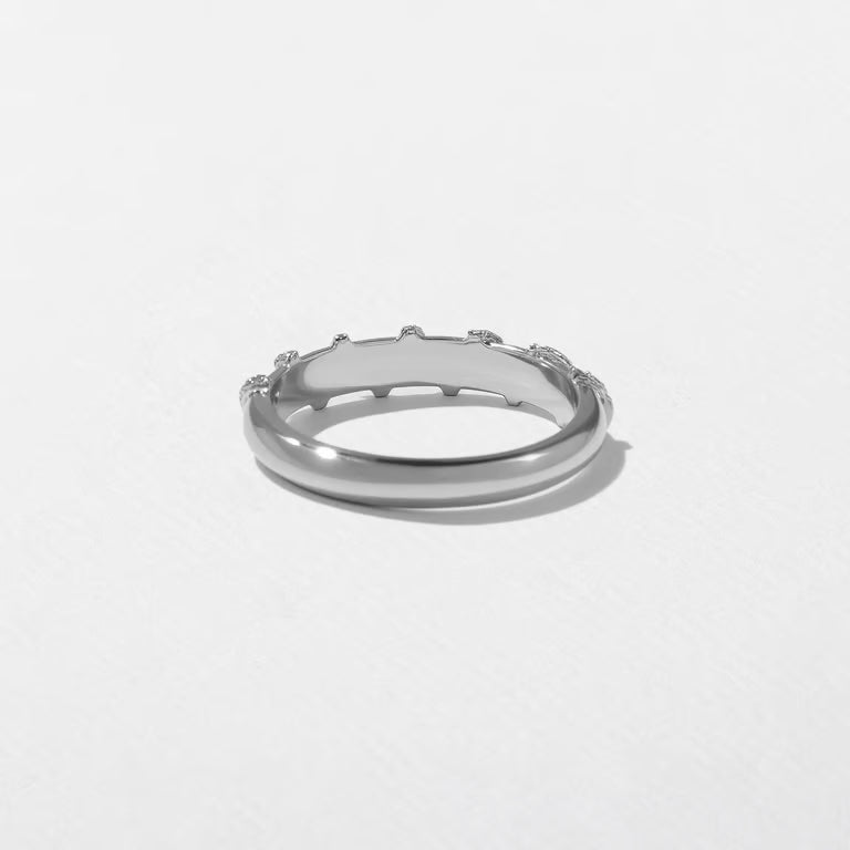 Delta- Round Pavé Diamond Wraps Lab Grown Diamond Wedding Band