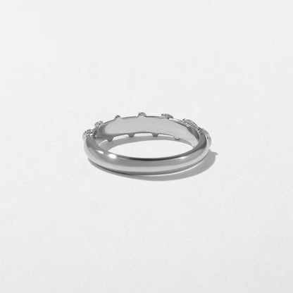 Delta- Round Pavé Diamond Wraps Lab Grown Diamond Wedding Band