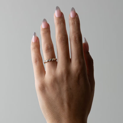 Delta- Round Pavé Diamond Wraps Lab Grown Diamond Wedding Band