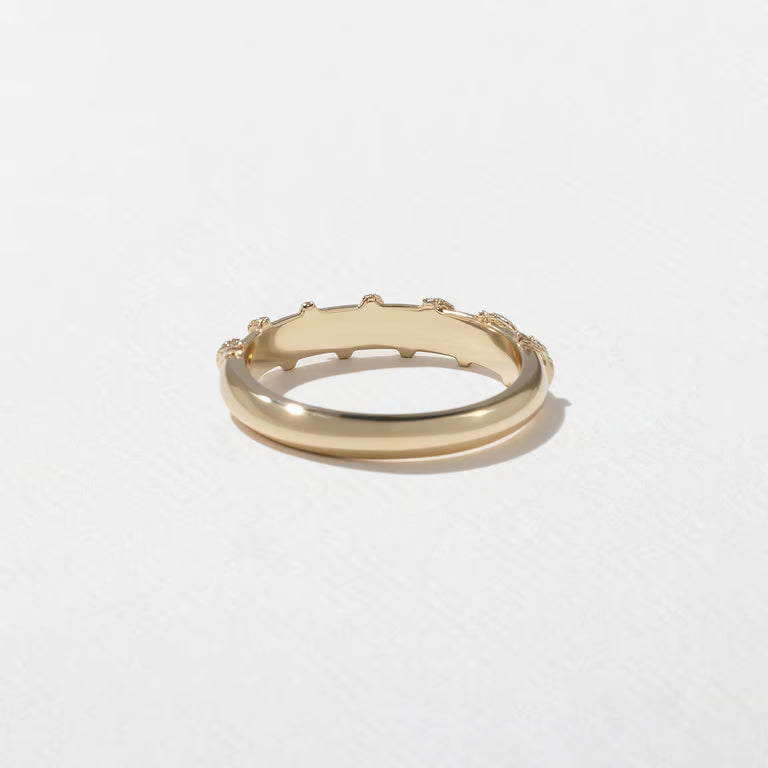 Delta- Round Pavé Diamond Wraps Lab Grown Diamond Wedding Band