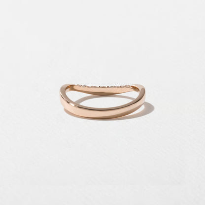Eira- Round Curved Lab Grown Diamond Wedding Band